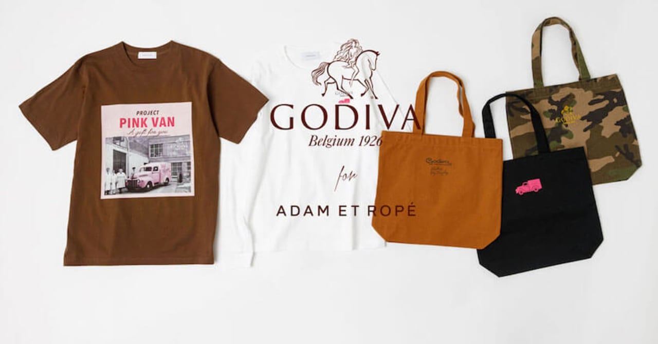「アダム エ ロペ」がゴディバとコラボ、ロゴTシャツとトートバッグを発売