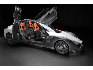 日産が構想する未来の電気自動車「BladeGlider」の革新的なデザイン