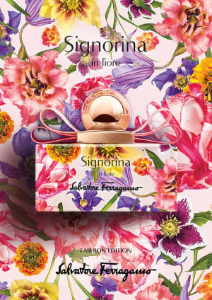 サルヴァトーレ フェラガモ、カラフルな花々で彩られた香水発売