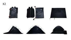 災害現場などで使用可能な"テントになるバックパック"をケーツーが発表