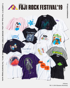 フラグスタフやたなかみさきらが参加、フジロック×ビームスのオフィシャルTシャツが発売