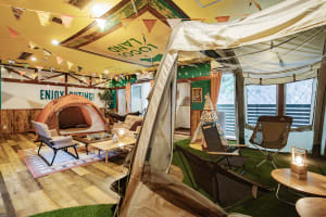 プライベートBBQや室内でキャンプ泊が楽しめる「ロゴスランド」第2期エリアが営業開始