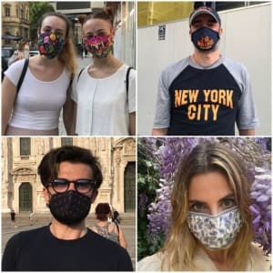 感染予防措置を緩和したミラノ、慣れないマスクにおしゃれ心
