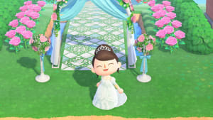 ユミ カツラのドレスを着用してバーチャル結婚式、「あつ森」で服のデザインの配布開始