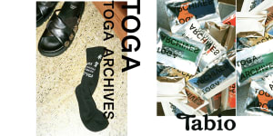 トーガがタビオとのコラボソックス発売、「東賀」の文字やタイガー柄をあしらった全5型