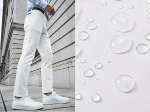 シミを回避する超撥水・防汚加工のフルオーダー「ホワイトジーンズ」が限定販売