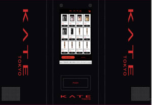 「ケイト」の自動販売機が渋谷スクランブルスクエアに登場、小顔マスクや眉マスカラを販売