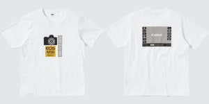ユニクロ「UT」が「キヤノン」とコラボ　ミラーレスカメラをデザインしたTシャツ発売