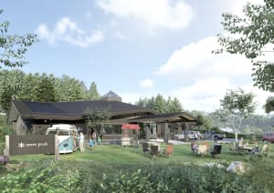 スノーピークが岩手県初の直営キャンプ場をオープン、隈研吾によるモバイルハウスを設置