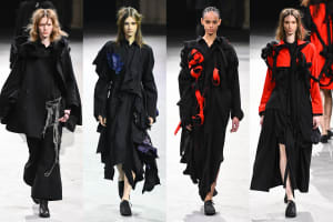 「ヨウジヤマモト」のドレスは黒の彫刻　スタンスミスも登場　2023年秋冬パリコレ