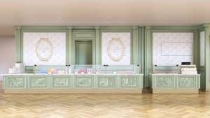 ラデュレの新ブティックが銀座三越にオープン、ベルサイユ宮殿をオマージュしたマカロンボックスを発売