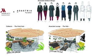 アダストリアが長崎マリオットホテルとタッグ　従業員の休憩スペースとユニフォームをプロデュース