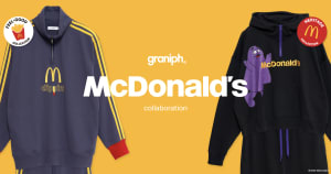 「i’m lovin’ it」を刺繍したバッグなど、グラニフがマクドナルドとのコラボアイテムを発売