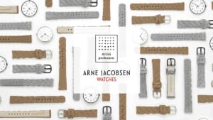 アルネ・ヤコブセンがミナ ペルホネンとコラボ　ストラップにコーデュロイ採用した時計発売