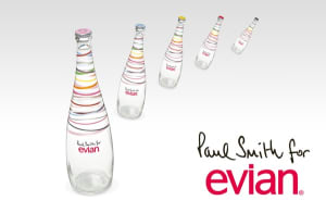 ポール・スミスがエビアン2010年限定ボトルをデザイン